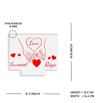 Couple Holding Hand Custom with Name Night Lamp with Automatic Color Changing Light Anniversary & Birthday Gifts for Couples